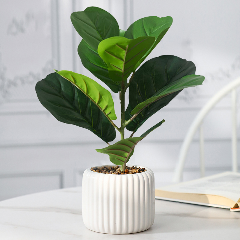 Rubber Plant Ficus - Faux arbre de Ficus artificiel de