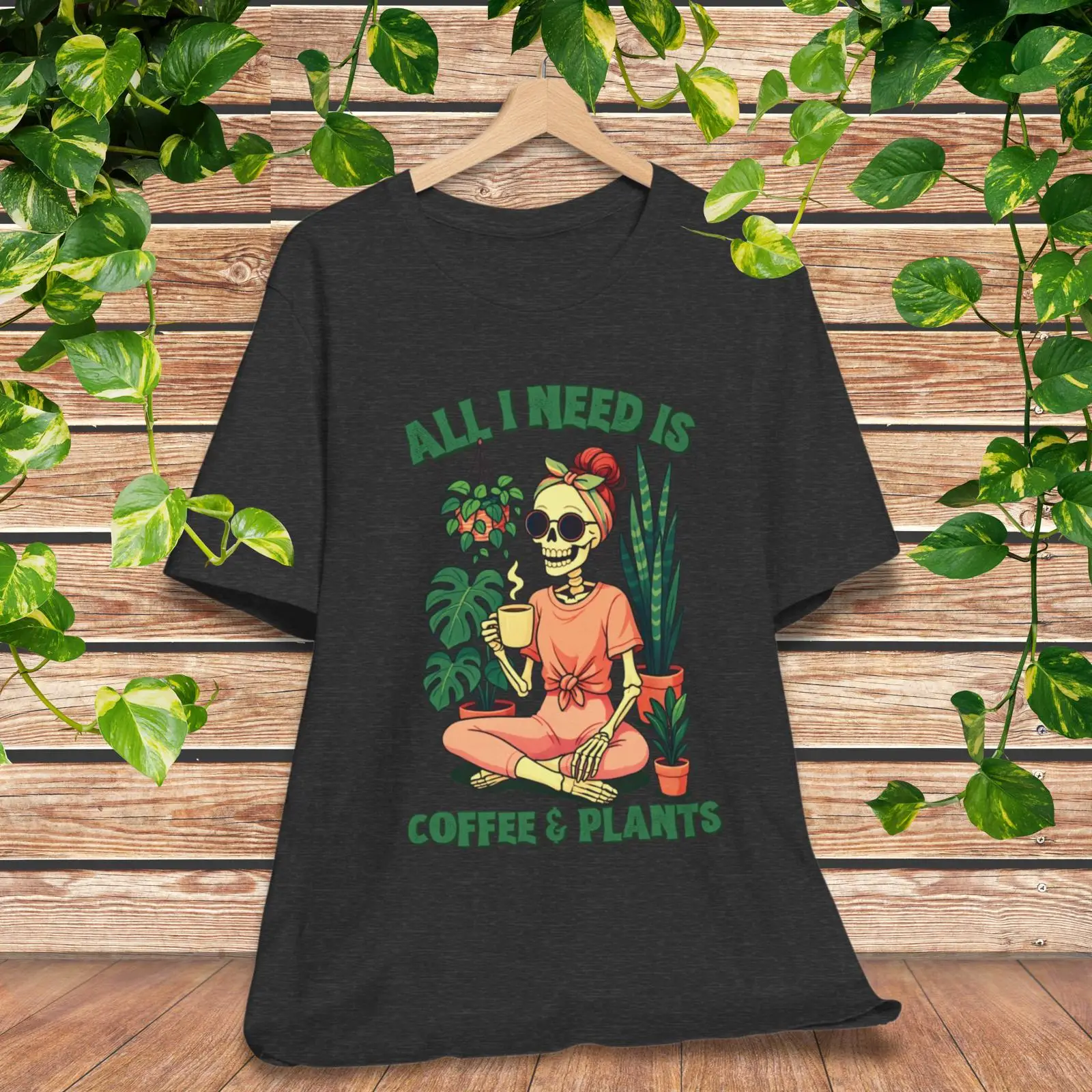 T-shirt drôle à motif squelett - Plant Parent Shirt avis et prix